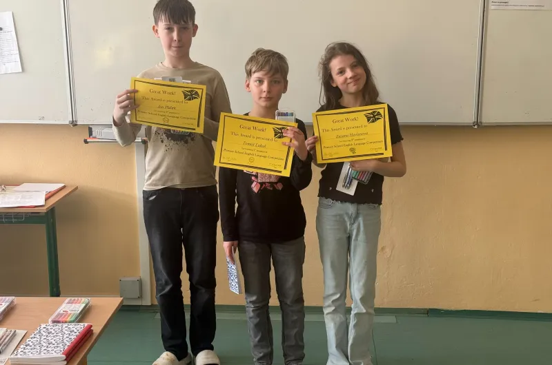 Soutěž v anglickém jazyce pro žáky 5. ročníku