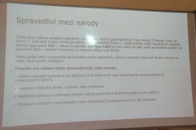 Spravedliví mezi národy - prezentace.