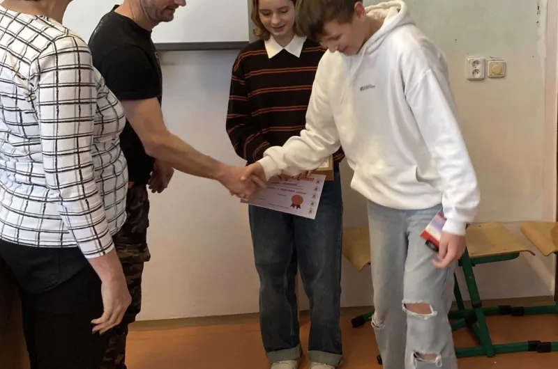 Předávání cen 2. místo mladší kategorie